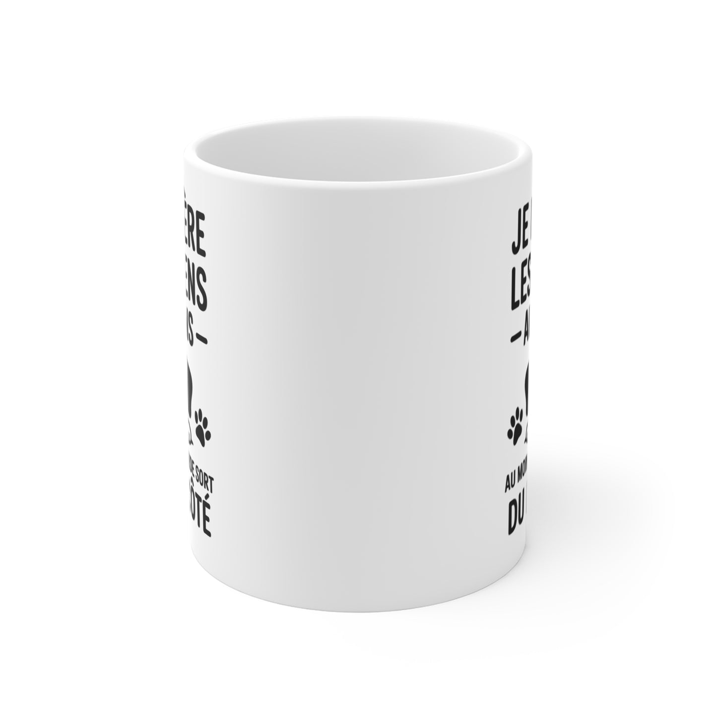 Tasse Céramique 325ml “Je Préfère les Chiens aux Gens” – Mug Humour Chien – Cadeau Amoureux des Animaux