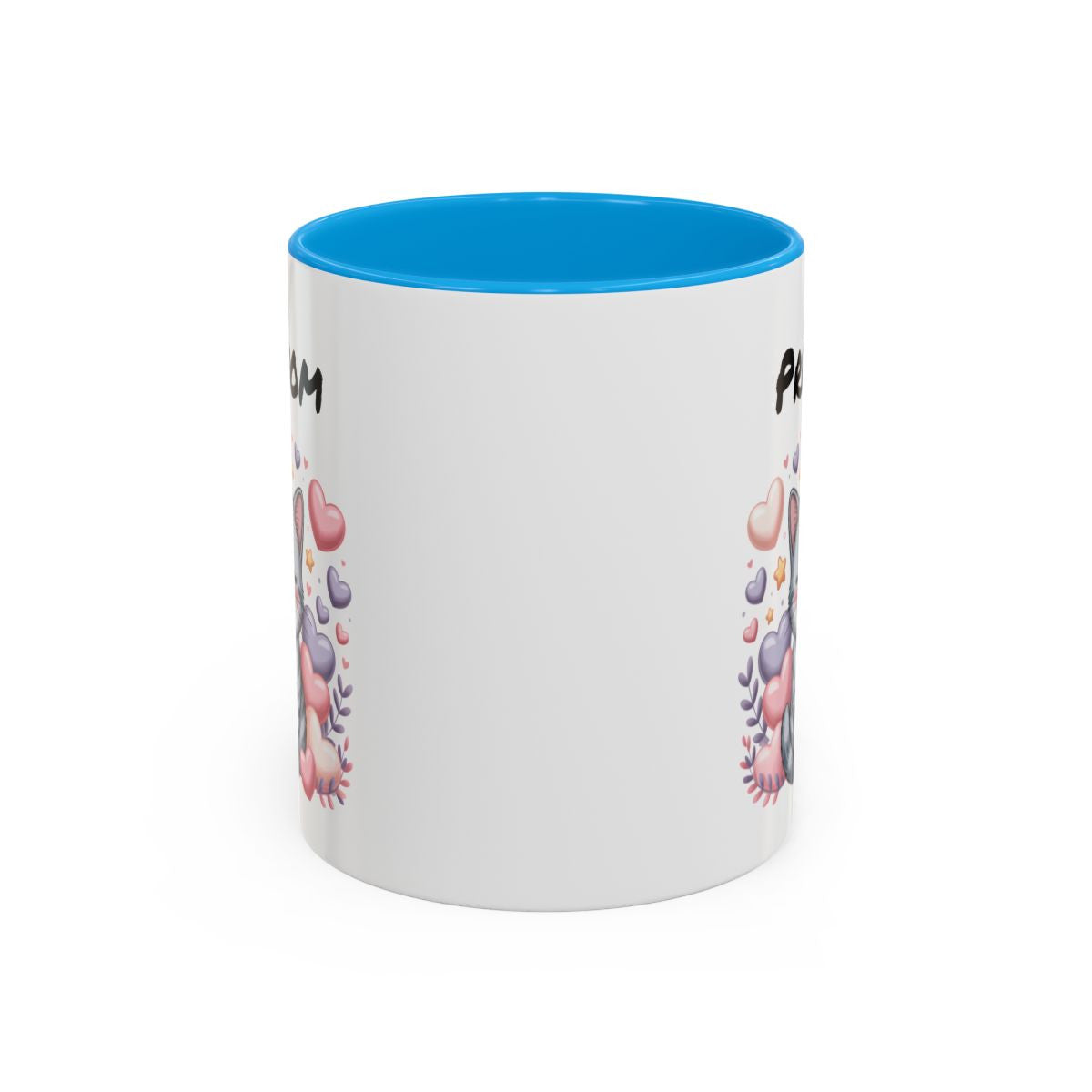Tasse Chaton Personnalisable – Mug Chat Kawaii Cœurs – Cadeau Amoureux des Chats – Céramique 325ml