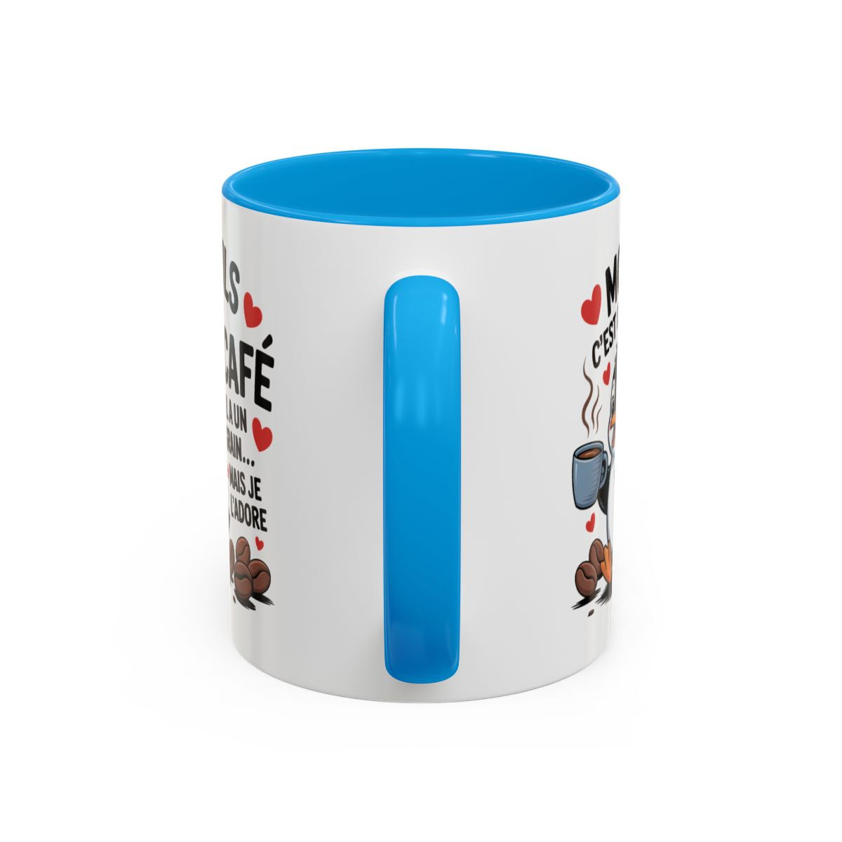 Tasse Mon Fils C’est Comme le Café – Mug Humoristique Parent Enfant – Cadeau Papa Maman – Céramique 325ml