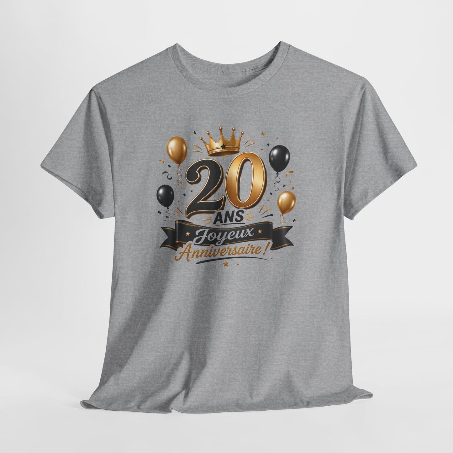Tee Shirt Anniversaire 20 Ans Homme et Femme Joyeux Anniversaire Cadeau 20 Ans Idée Cadeau Adulte