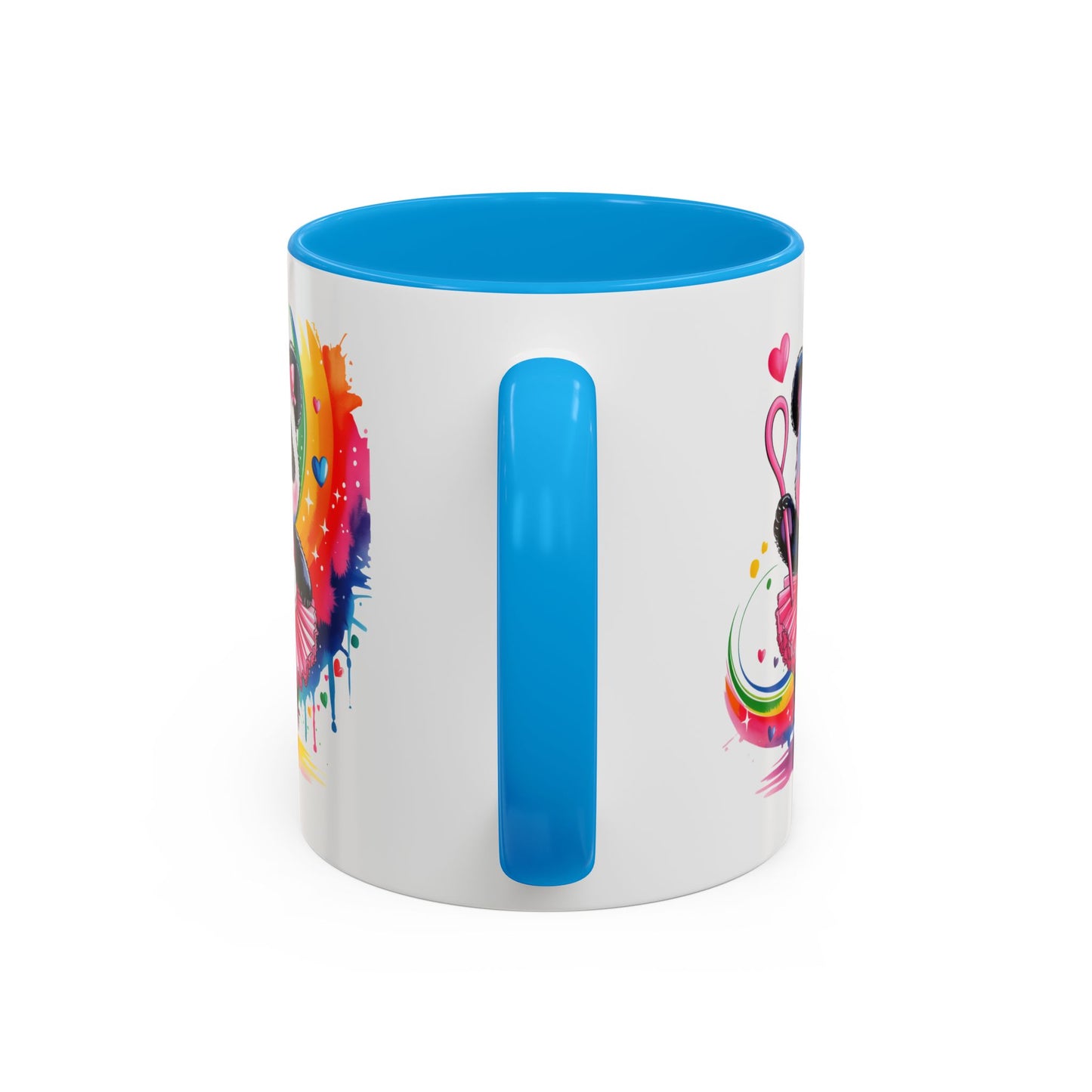 Mug Panda Danseuse Ballet – Tasse Kawaii avec Tutu Rose et Arc-en-ciel – Cadeau Original 325ml