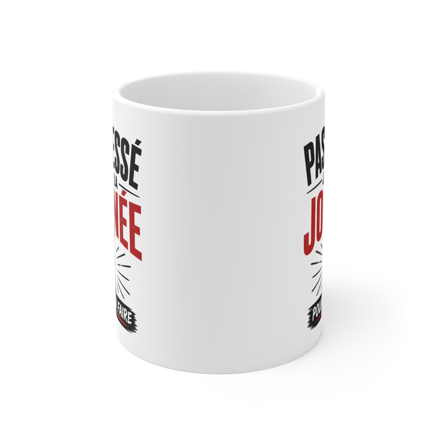 Tasse Pas Pressé J’Ai Toute La Journée – Mug Humour Vintage avec Sablier – Cadeau Drôle Homme Femme 325ml