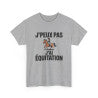 T-shirt J’Peux Pas J’Ai Équitation – Tee Shirt Humour Cavalière Cheval Unisexe Blanc Gris Sport – Idée Cadeau Passion Équitation