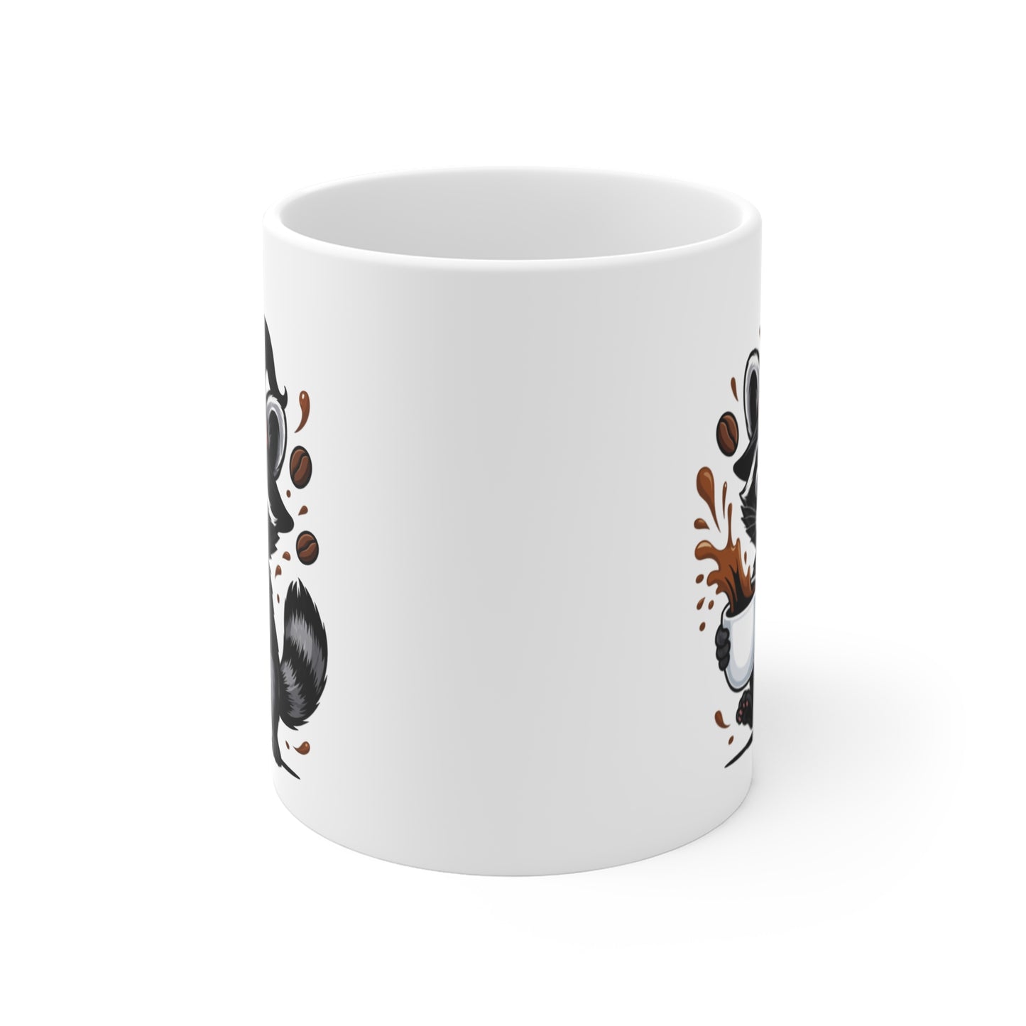 Mug Raton Laveur Sorcier Café – Tasse Céramique 325ml – Illustration Animalière Drôle Halloween