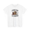 T-shirt Country Cowboy Western – Tee Shirt Chapeau Bottes Guitare Style Vintage Unisexe Blanc Gris Sport
