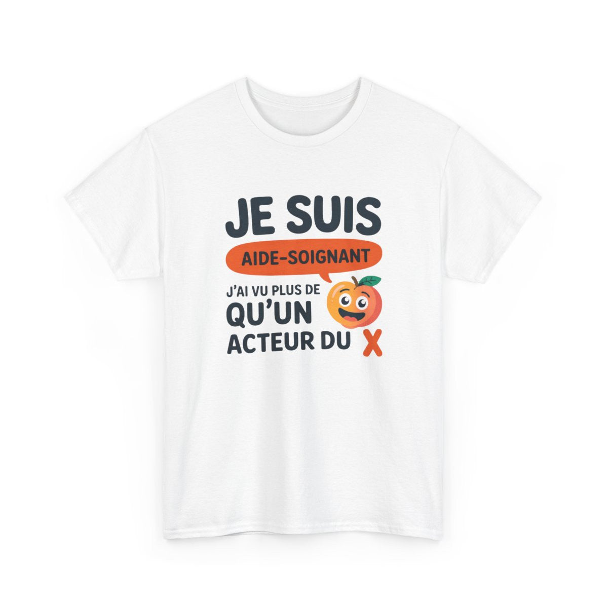 T-shirt Aide-Soignant Humour J’ai Vu Plus de  qu’un Acteur du X – Tee Shirt Métier Santé Unisexe Blanc Gris Sport