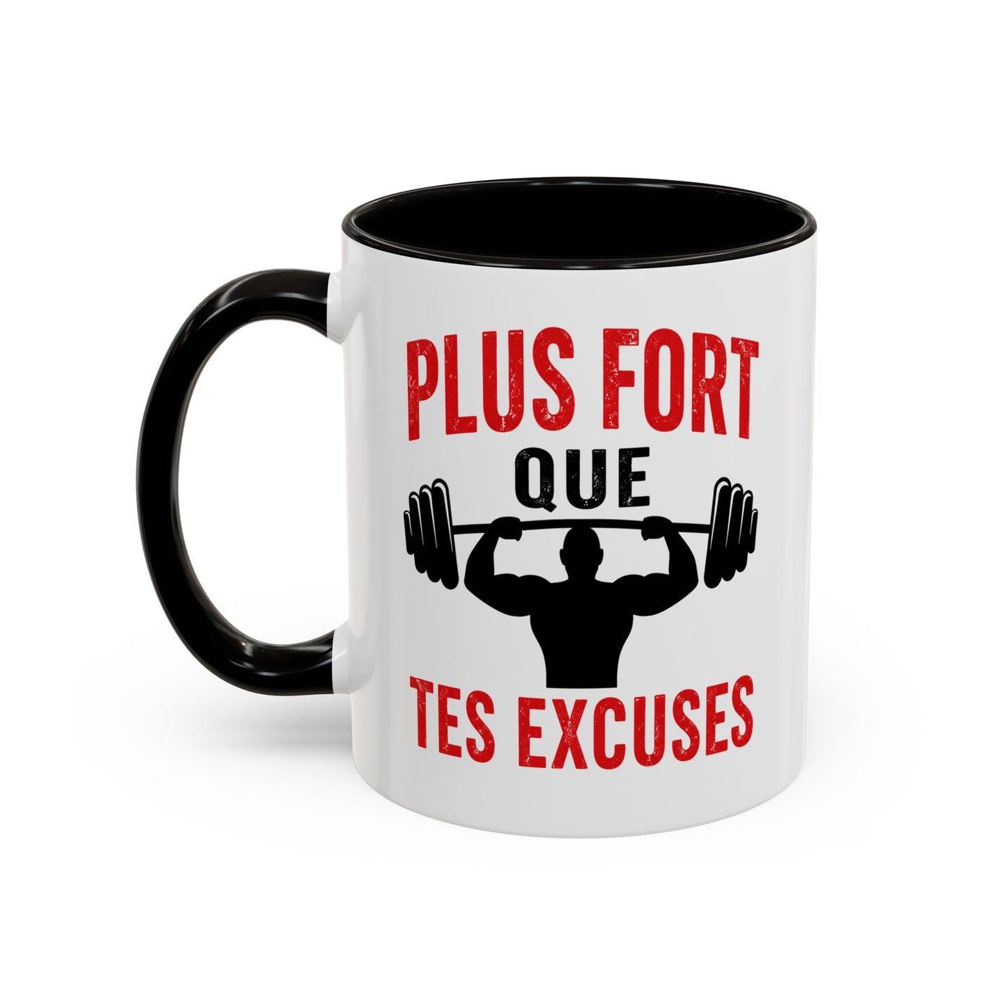 Mug Musculation Fitness – Tasse Sportive Bodybuilding – Cadeau Original Homme et Femme, Motivation Entraînement Noir Bleu Rouge