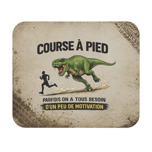 Tapis de Souris 22x18cm Humour Course à Pied Motivation Dinosaure Cadeau Homme Femme Running Sport Bureau