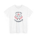 T-shirt Badminton Humour J’peux pas j’ai Badminton – Tee Shirt Sport Raquette – Blanc Gris Sport Noir