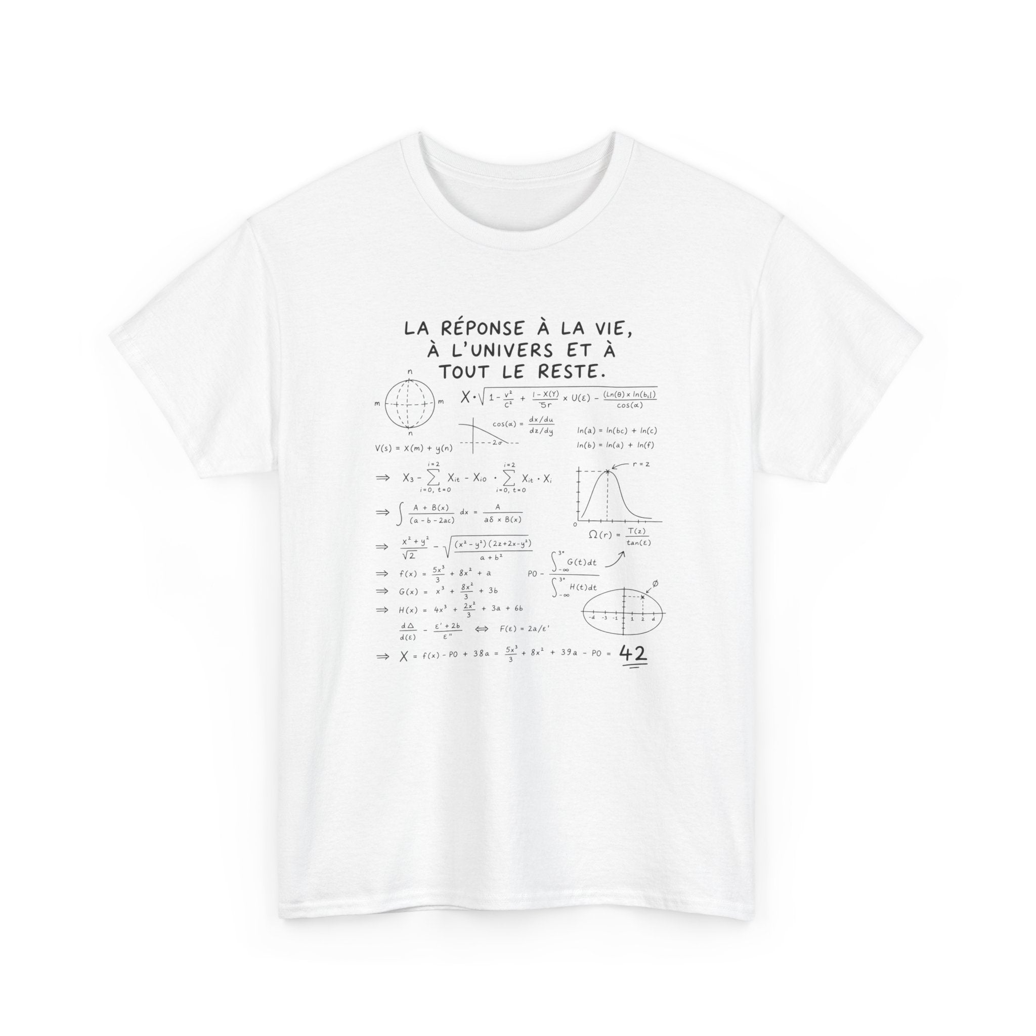 Tee-Shirt La Réponse à la Vie à l’Univers et à Tout le Reste 42 – Cadeau Geek Homme Femme Mathématiques Science