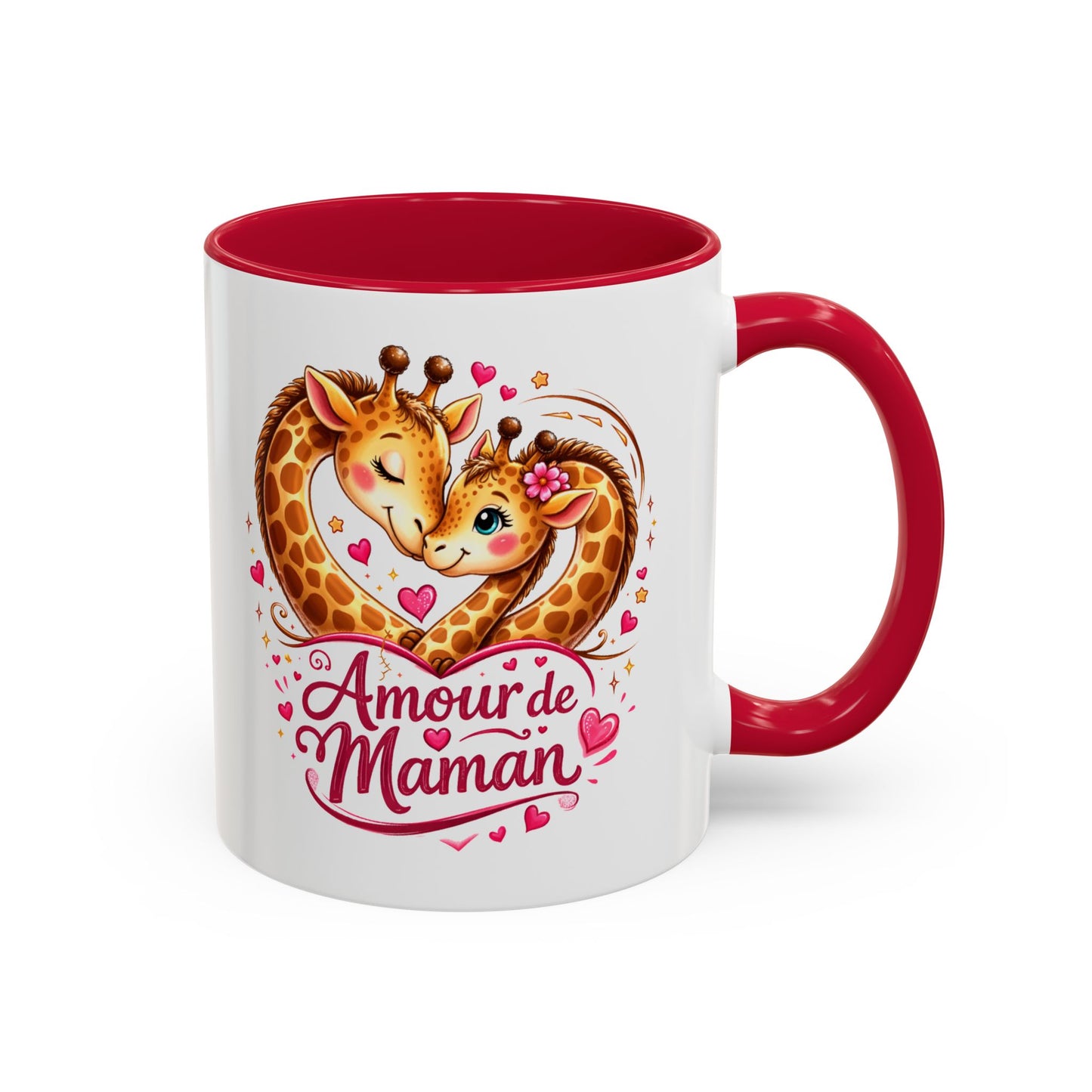 Tasse Amour de Maman Girafes – Mug Mignon Mère Enfant – Cadeau Fête des Mères Anniversaire – Céramique 325ml