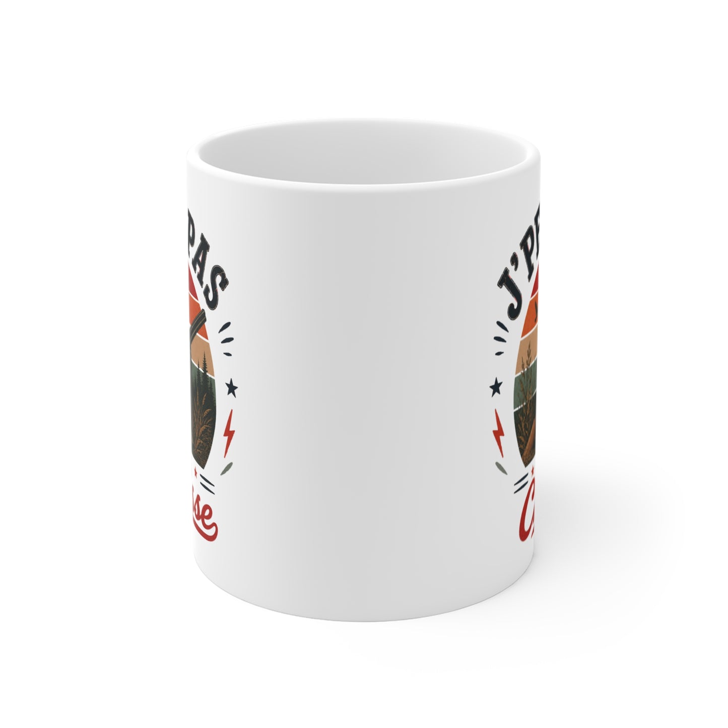 Tasse J’Peux Pas J’Ai Chasse – Mug Humour Chasseur Vintage – Cadeau Passion Chasse Homme 325ml