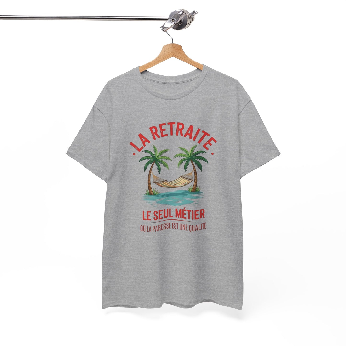 Tee Shirt Homme et Femme Retraite Humour Cadeau Retraité Départ en Retraite Vacances Repos Hamac Collègue
