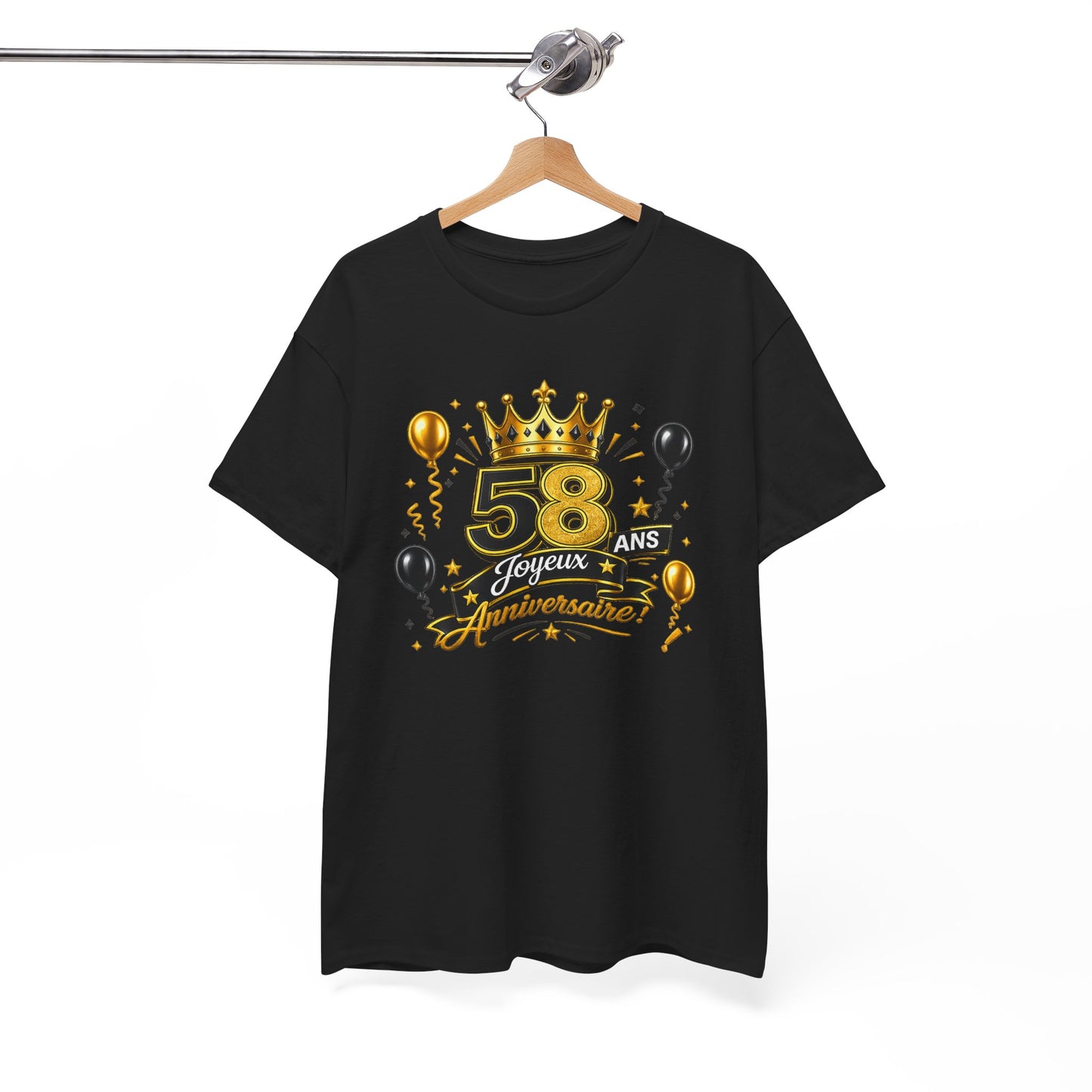 Tee Shirt Anniversaire 58 Ans Homme et Femme – Joyeux Anniversaire – Cadeau 58 Ans