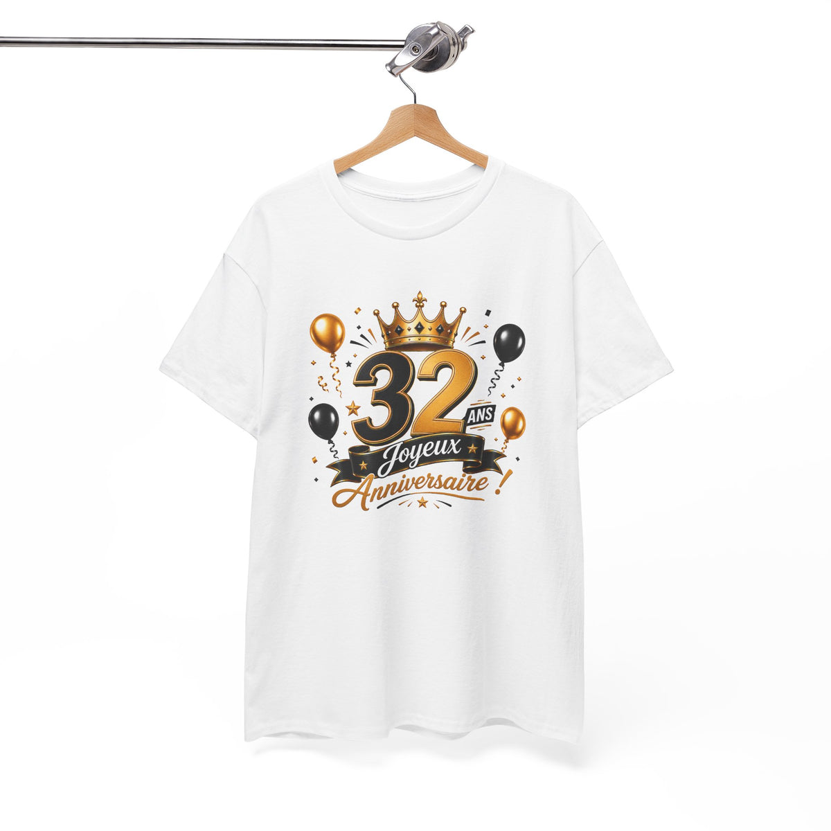 Tee Shirt Anniversaire 32 Ans Homme et Femme Joyeux Anniversaire Cadeau 32 Ans Idée Cadeau Adulte