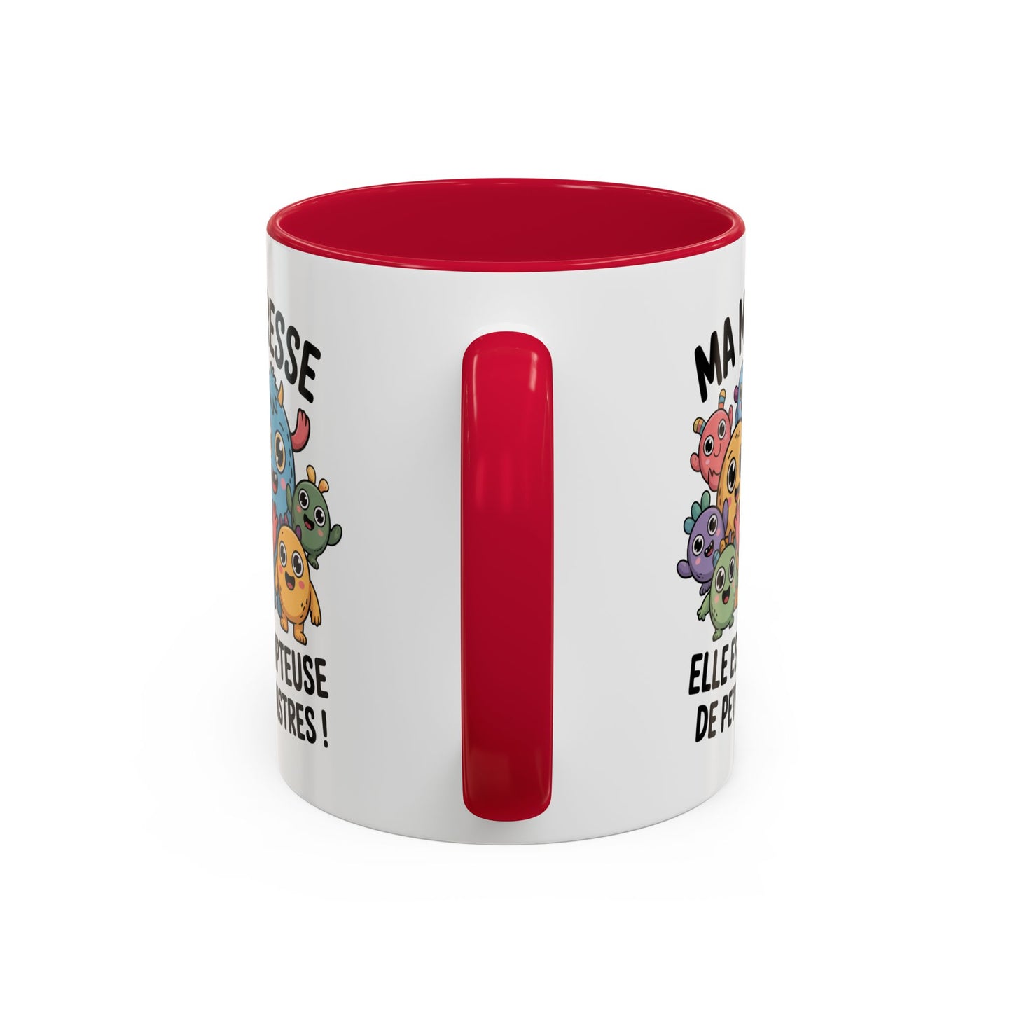 Tasse Maîtresse “Elle est dompteuse de petits monstres” – Mug Cadeau Maîtresse Drôle École – Cadeau