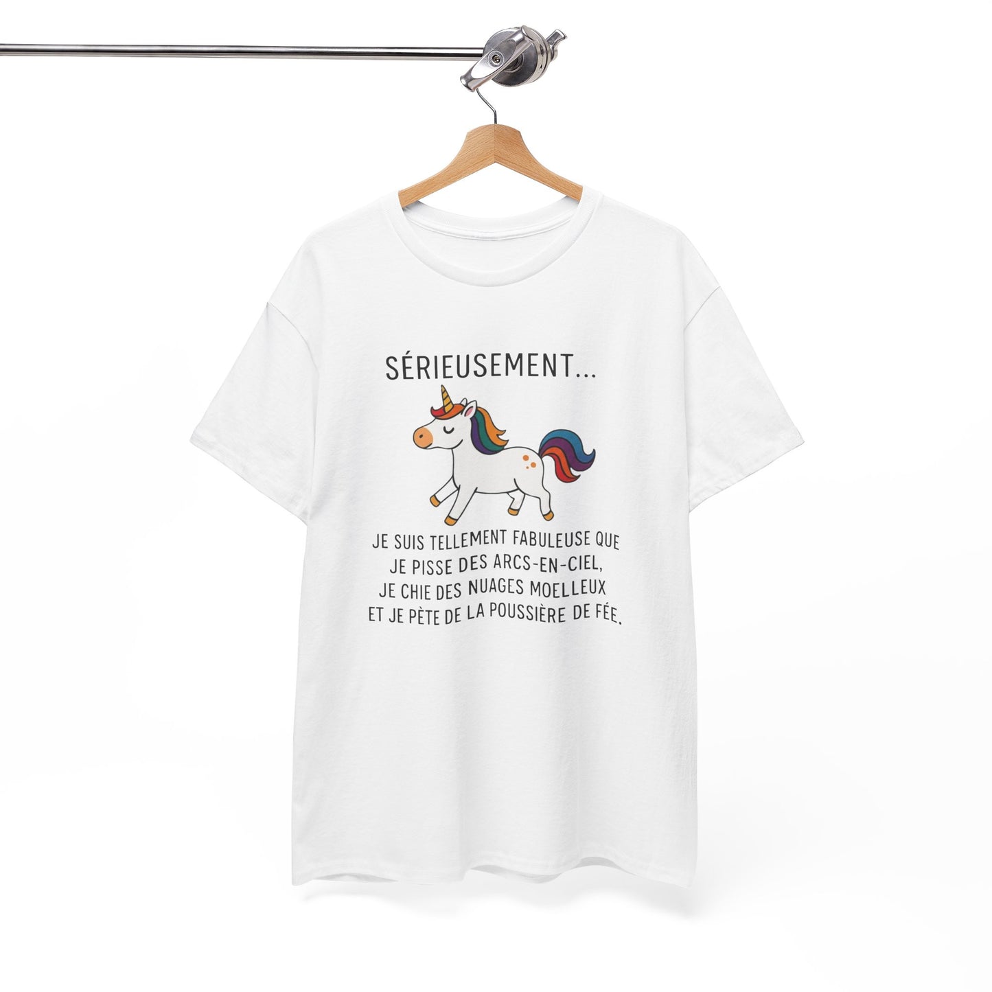 Tee Shirt Licorne Humour Sérieusement Fabuleuse – Licorne Arc-en-ciel Drôle – T-shirt Fantaisie