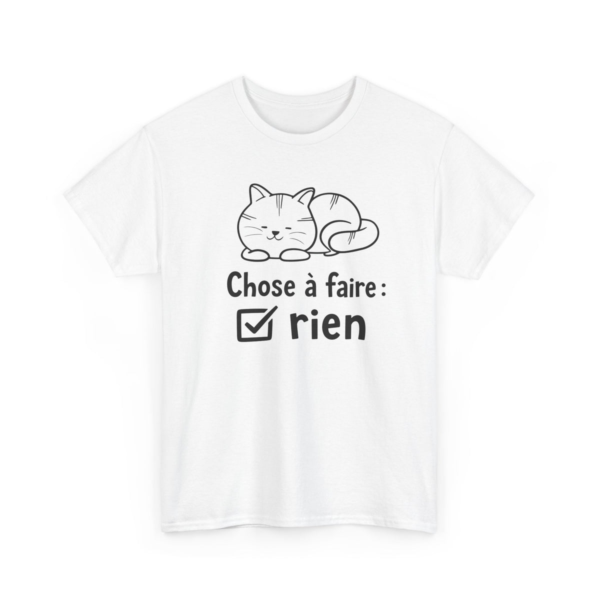 Tee Shirt Chat Homme Femme – Humour Paresse Repos et Sieste – Idée Cadeau Drôle Amoureux des Chats