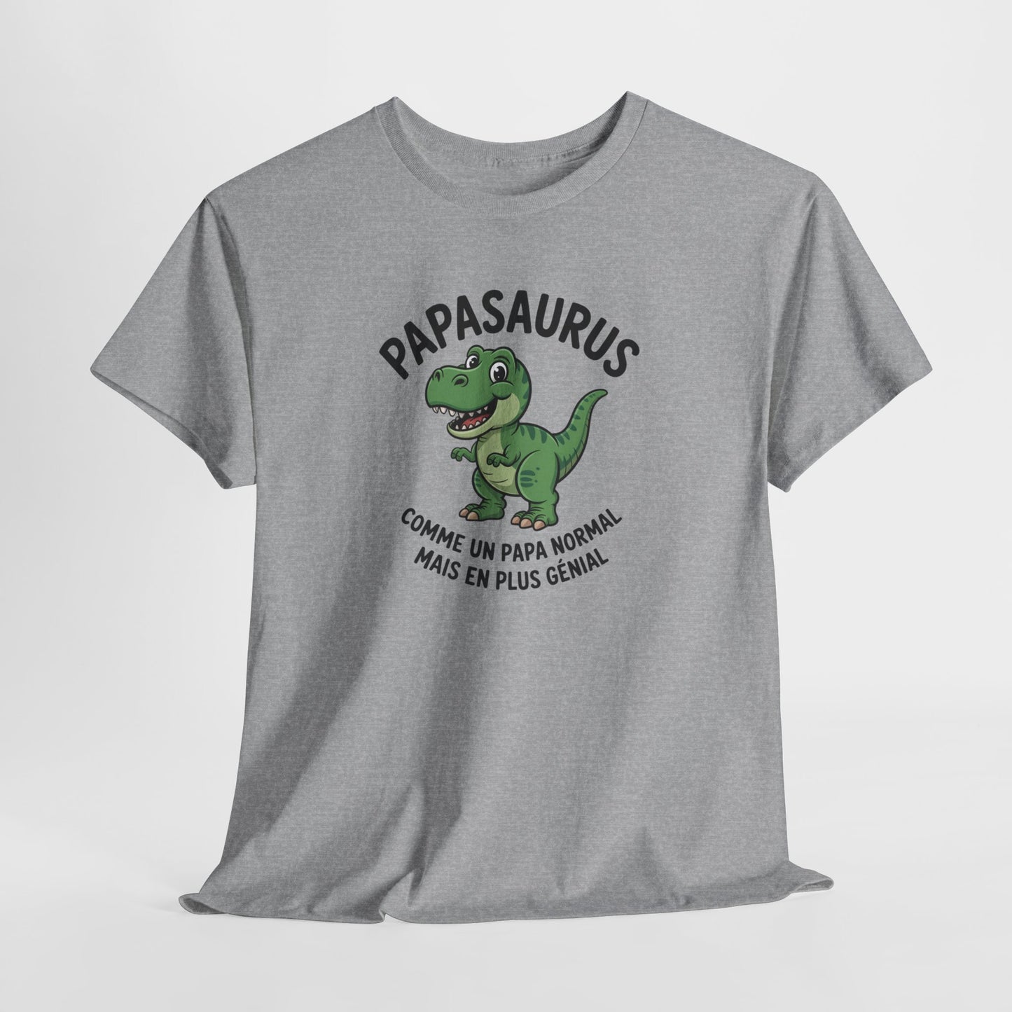 Tee Shirt PapaSaurus Comme un Papa Normal Mais en Plus Génial – Dinosaure Papa Humour – T-shirt Fête des Pères