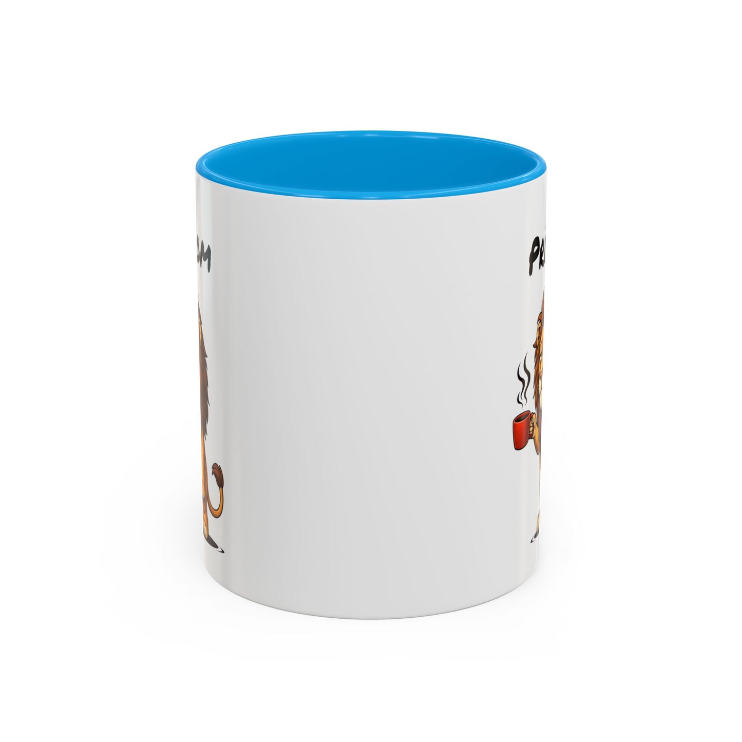 Tasse Lion avec Café – Mug Animal Sauvage Humoristique – Illustration Lion Fatigue 325ml