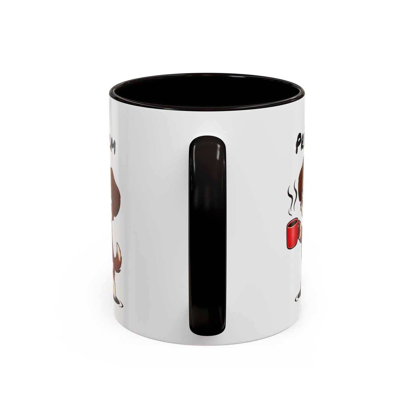 Mug Chien Fatigué Personnalisable 325ml – Tasse Café Humoristique Prénom Cadeau Original Noir Bleu Rouge
