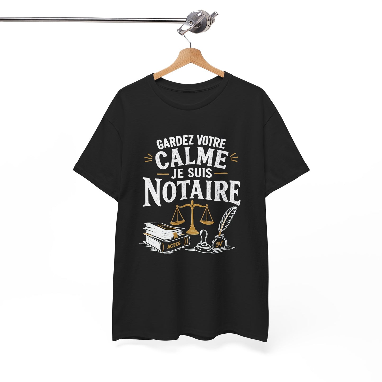Tee Shirt Homme et Femme Notaire Humour Métier Juridique Cadeau Professionnel Droit Justice Étude Notariale