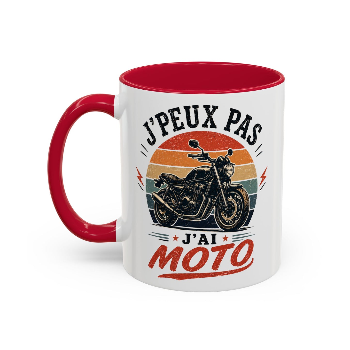 Tasse J’Peux Pas J’Ai Moto – Mug Motard Vintage Humoristique – Cadeau Passion Moto Homme Femme 325ml