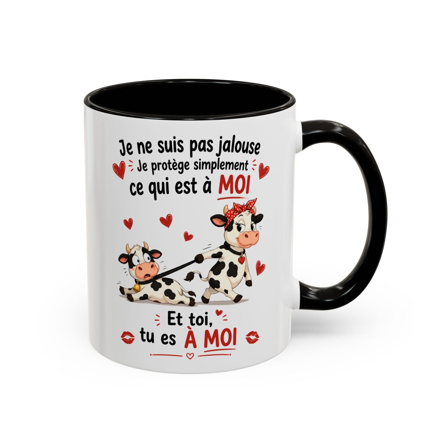 Tasse Vache Couple Humour – Mug Animaux Amoureux Drôle – Cadeau Couple Original 325ml