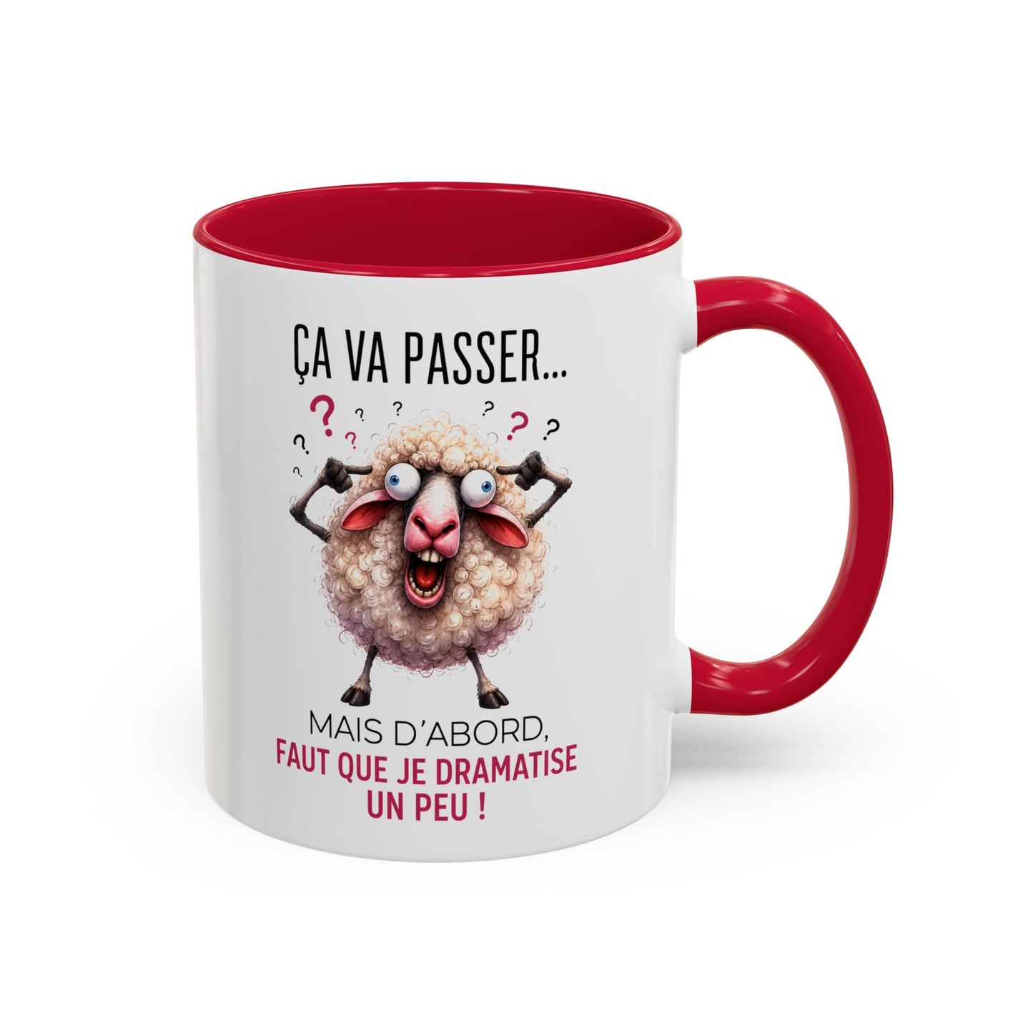 Tasse Ça Va Passer Mais D’Abord Faut Que Je Dramatise Un Peu – Mug Humour Mouton Drôle – Cadeau Homme Femme 325ml