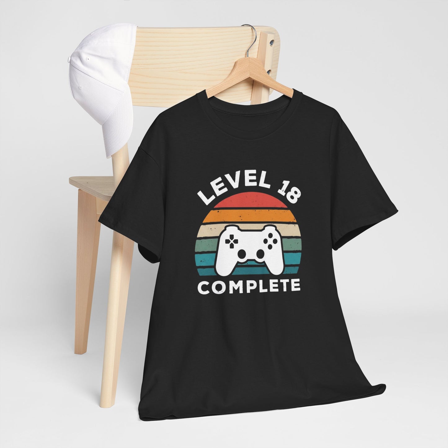 Tee-Shirt 18 Ans Homme et Femme – Cadeau Anniversaire 18ème Gamer Gaming – Idée Cadeau Majorité Jeu Vidéo Original