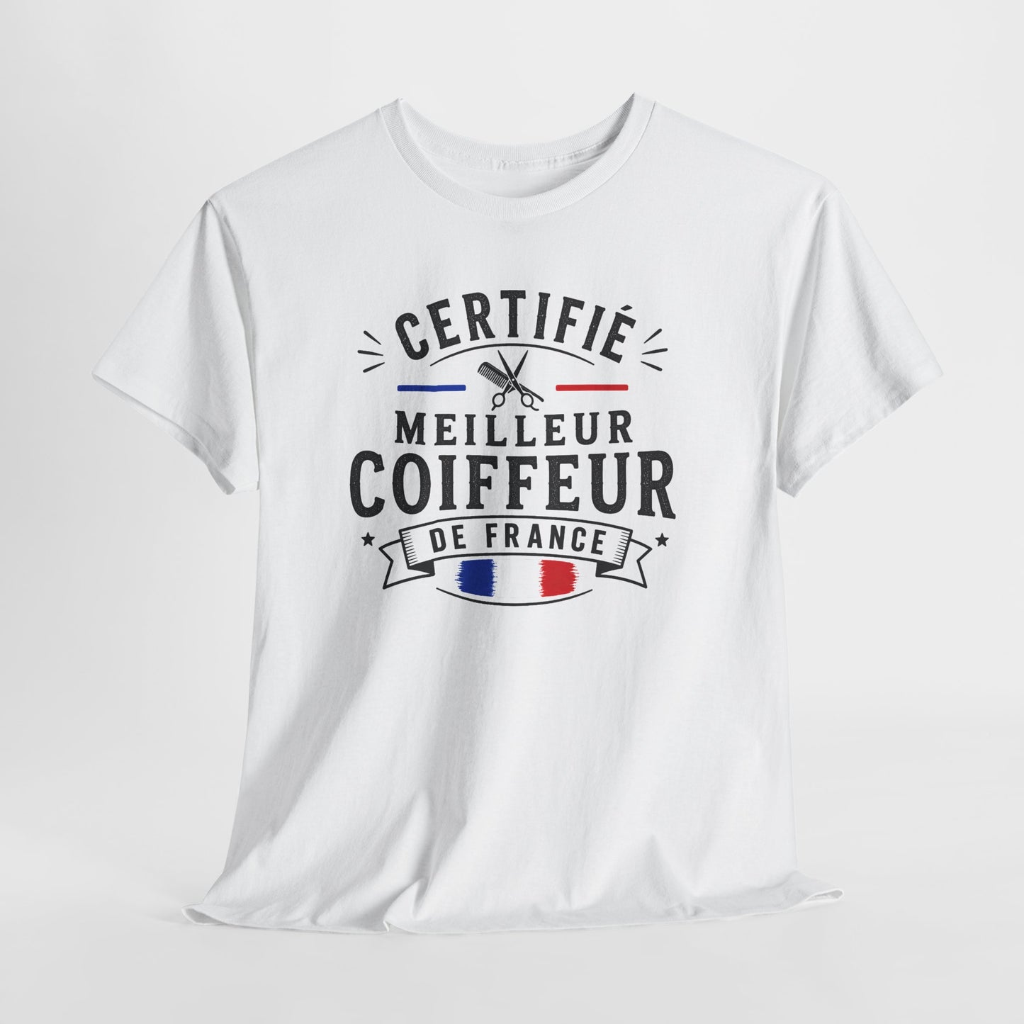 Tee Shirt Homme Coiffeur Cadeau Métier Coiffure Professionnel Salon Barbier Ciseaux France