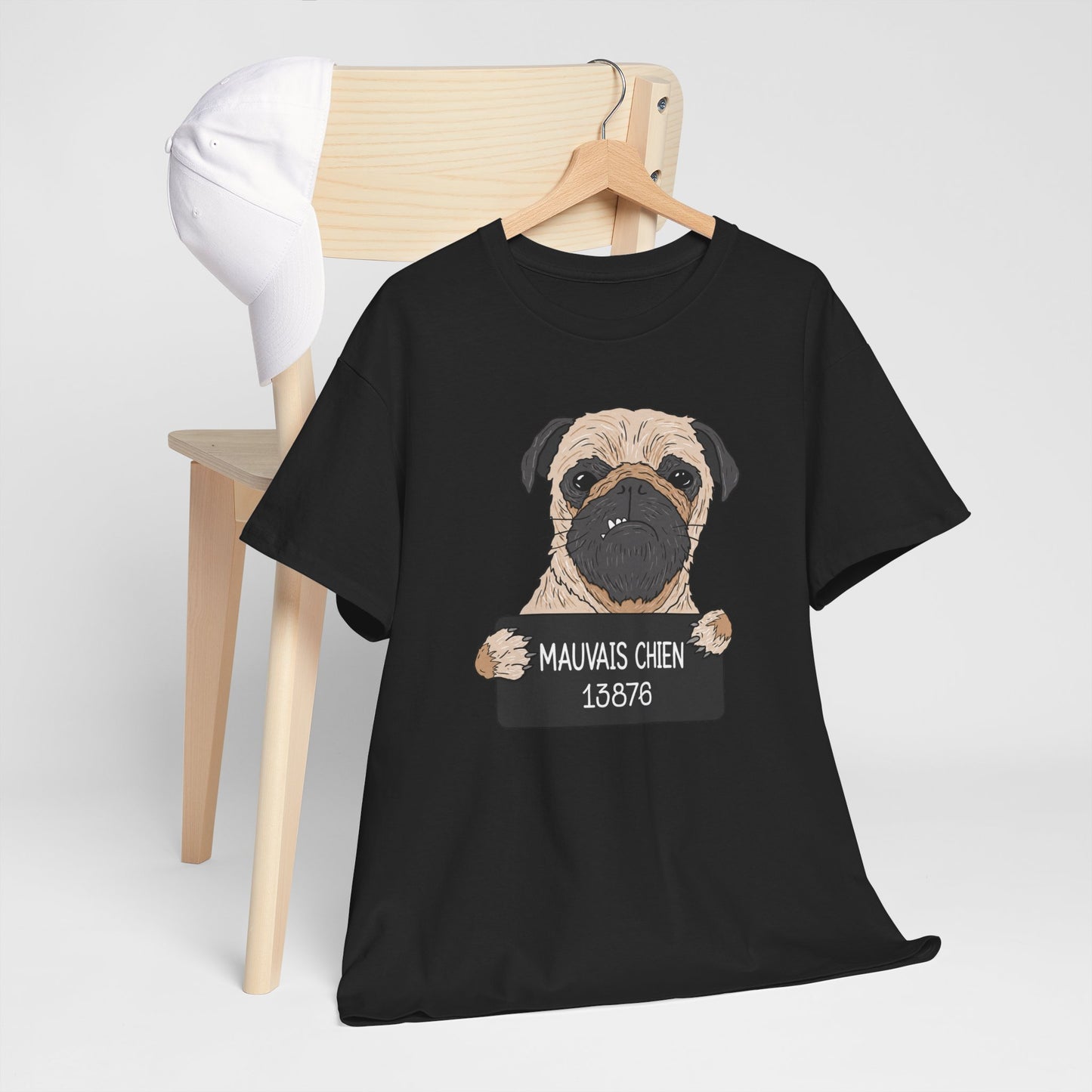 T-Shirt Carlin Homme et Femme – Cadeau Amoureux des Chiens – Humour Chien Drôle – Idée Cadeau Maître Maîtresse Propriétaire Carlin