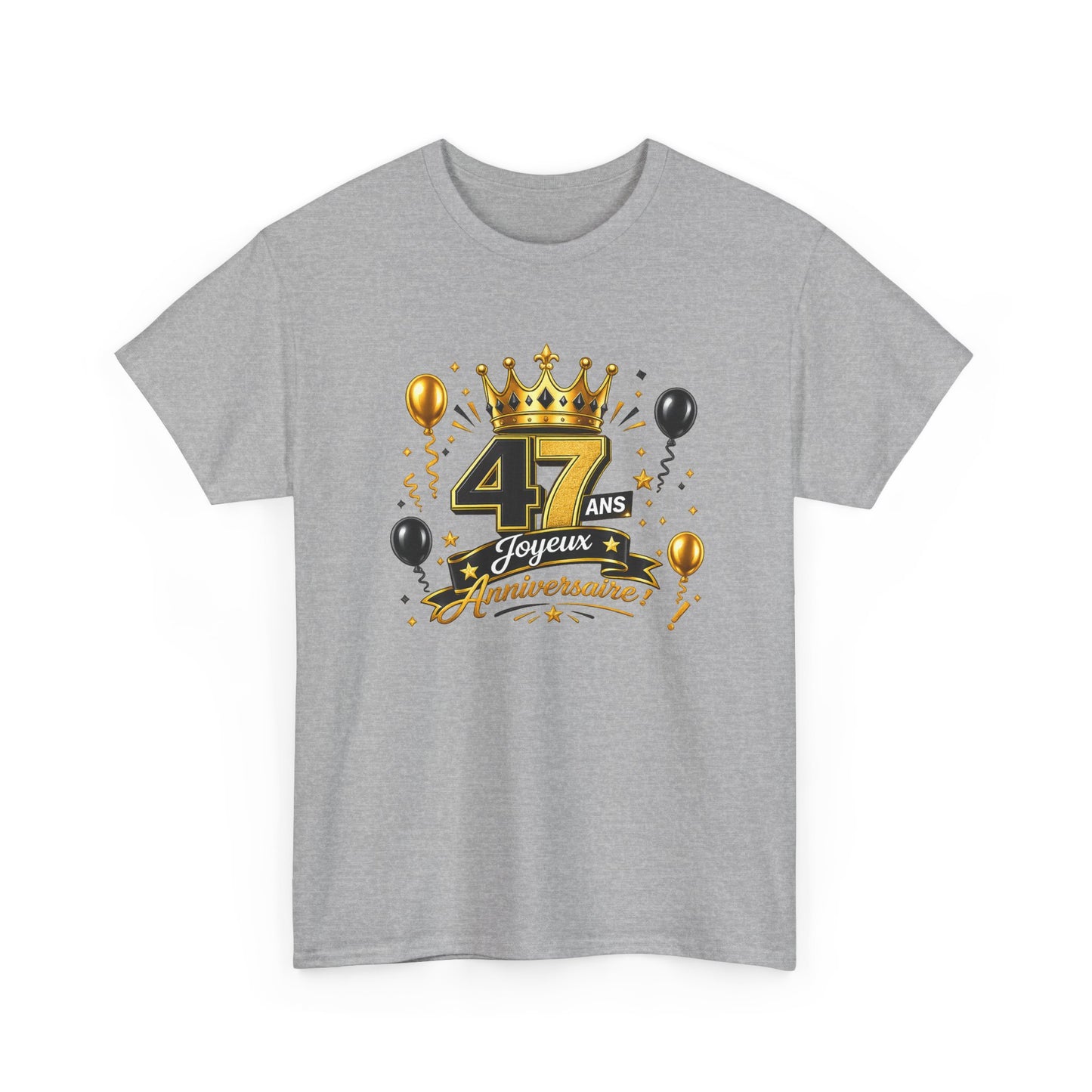 Tee Shirt Anniversaire 47 Ans Homme et Femme – Joyeux Anniversaire – Cadeau 47 Ans