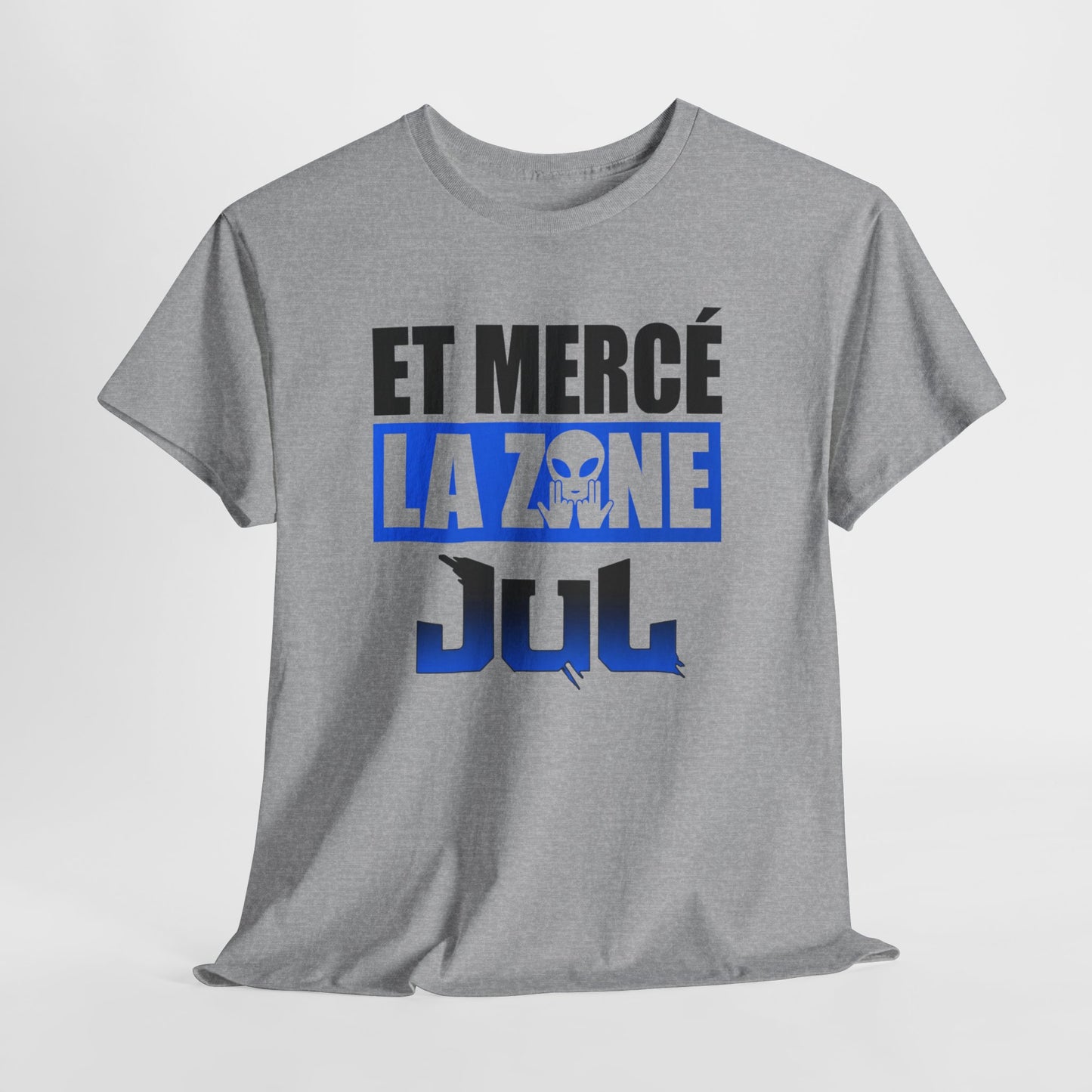 T-Shirt Merci La Zone Humour Rap Français Homme – Design Urbain Style Marseille – Tee Shirt Streetwear Fan Musique Urbaine Team Team JuL