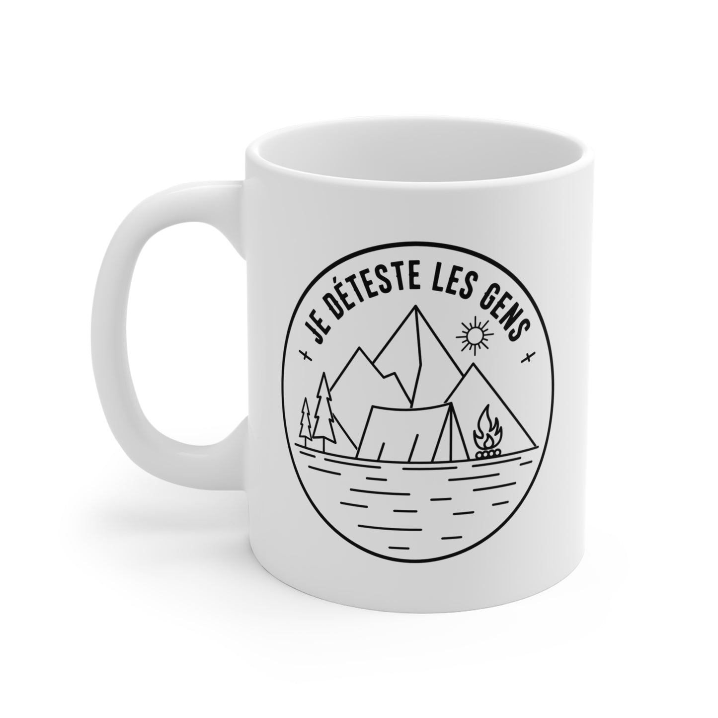Mug Camping Homme et Femme – Tasse Humour Campeur Amoureux Nature Montagne – Idée Cadeau Camping Randonnée Tente Plein Air – 325 ml