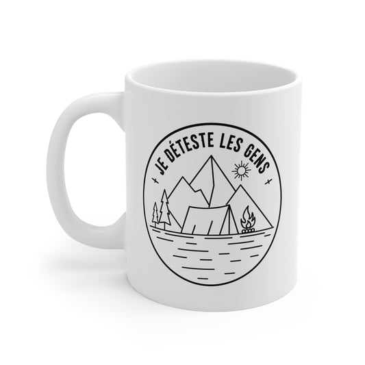 Mug Camping Homme et Femme – Tasse Humour Campeur Amoureux Nature Montagne – Idée Cadeau Camping Randonnée Tente Plein Air – 325 ml