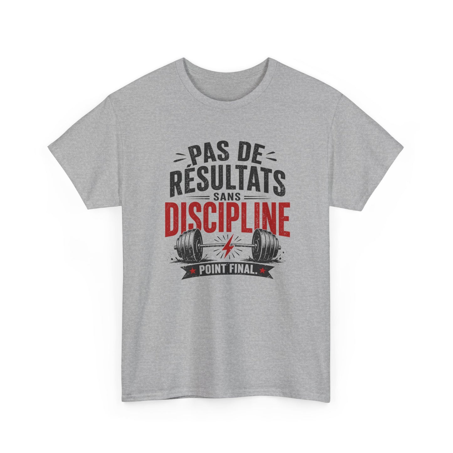 T-Shirt Musculation Discipline – Pas de Résultats Sans Discipline – Tee Shirt Fitness Motivation Gym Adulte Idée Cadeau Sport