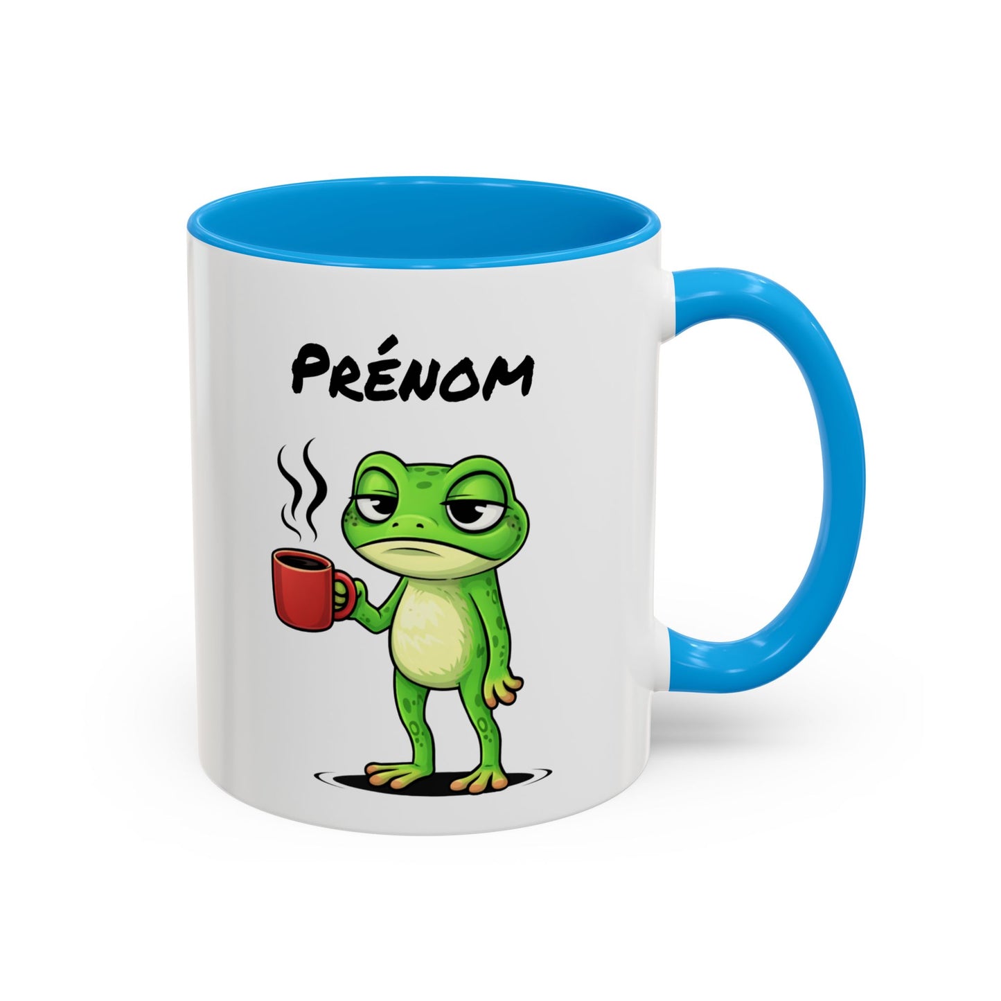 Mug Grenouille Fatiguée Personnalisable 325ml – Tasse Café Humour Animal Drôle Réveil Difficile Travail