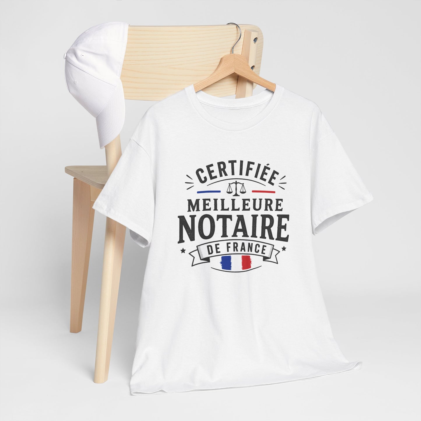 Tee Shirt Femme Notaire Cadeau Humour Métier Droit Justice Professionnelle Juridique Étude Notariale France