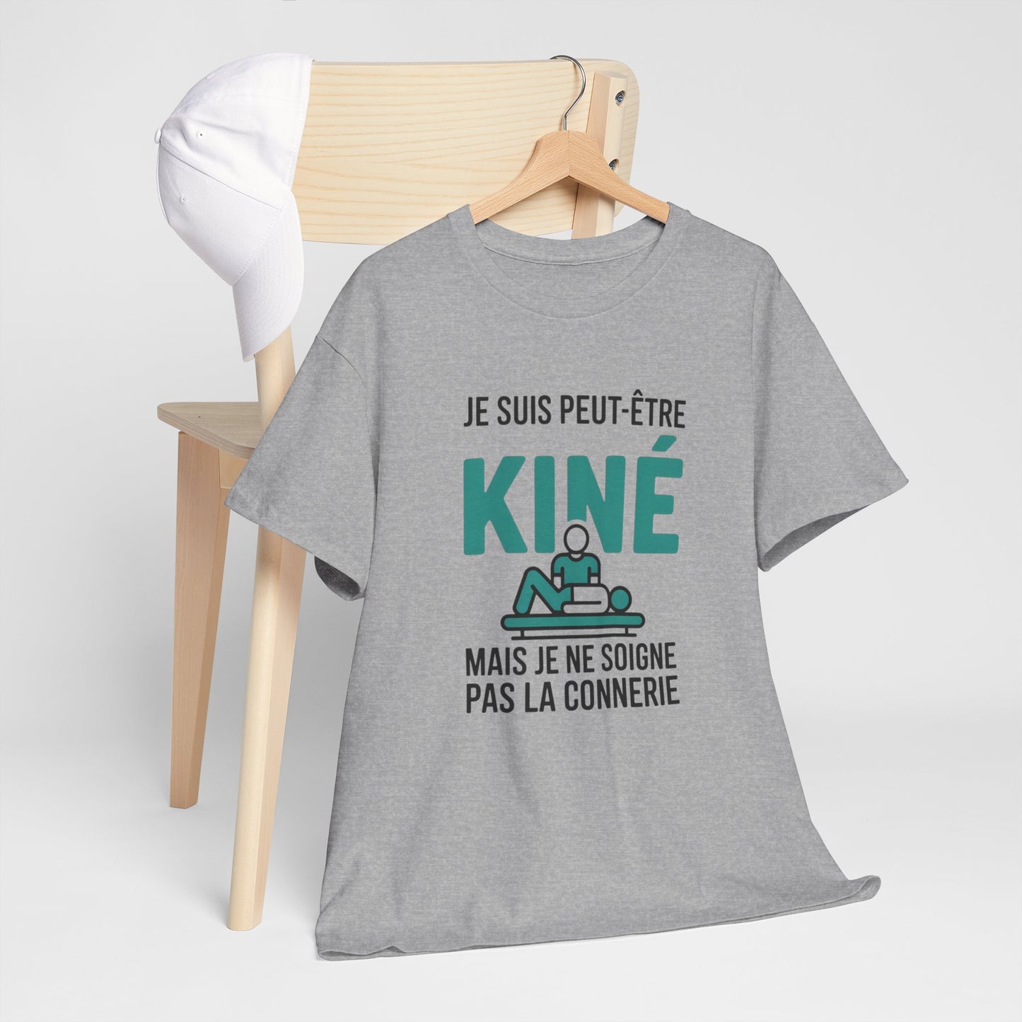 T-Shirt Kiné Humoristique Homme Femme – Tee Shirt Kinésithérapeute Drôle – Cadeau Massage Noir Blanc Gris