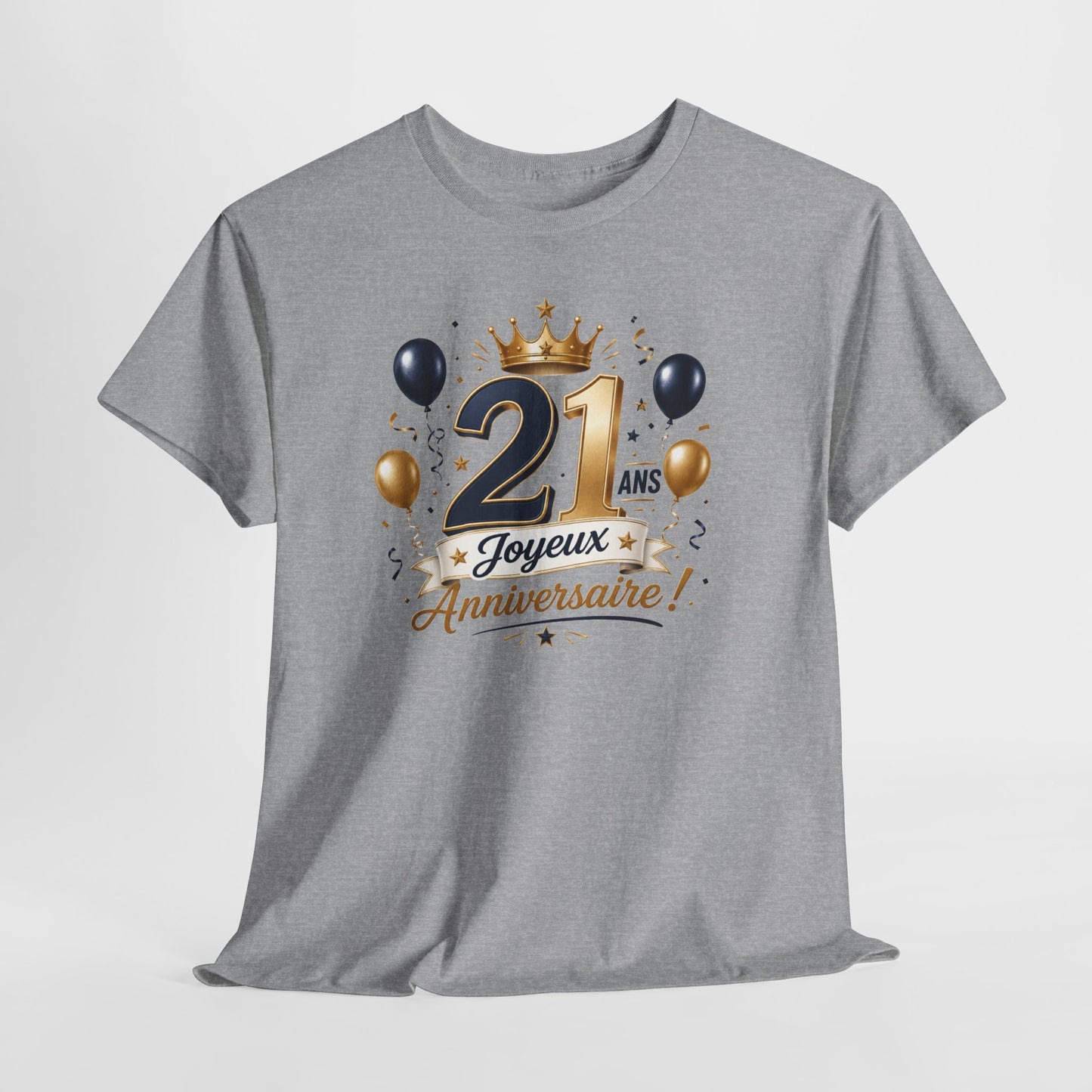Tee Shirt Anniversaire 21 Ans Homme et Femme Joyeux Anniversaire Cadeau 21 Ans Idée Cadeau Adulte