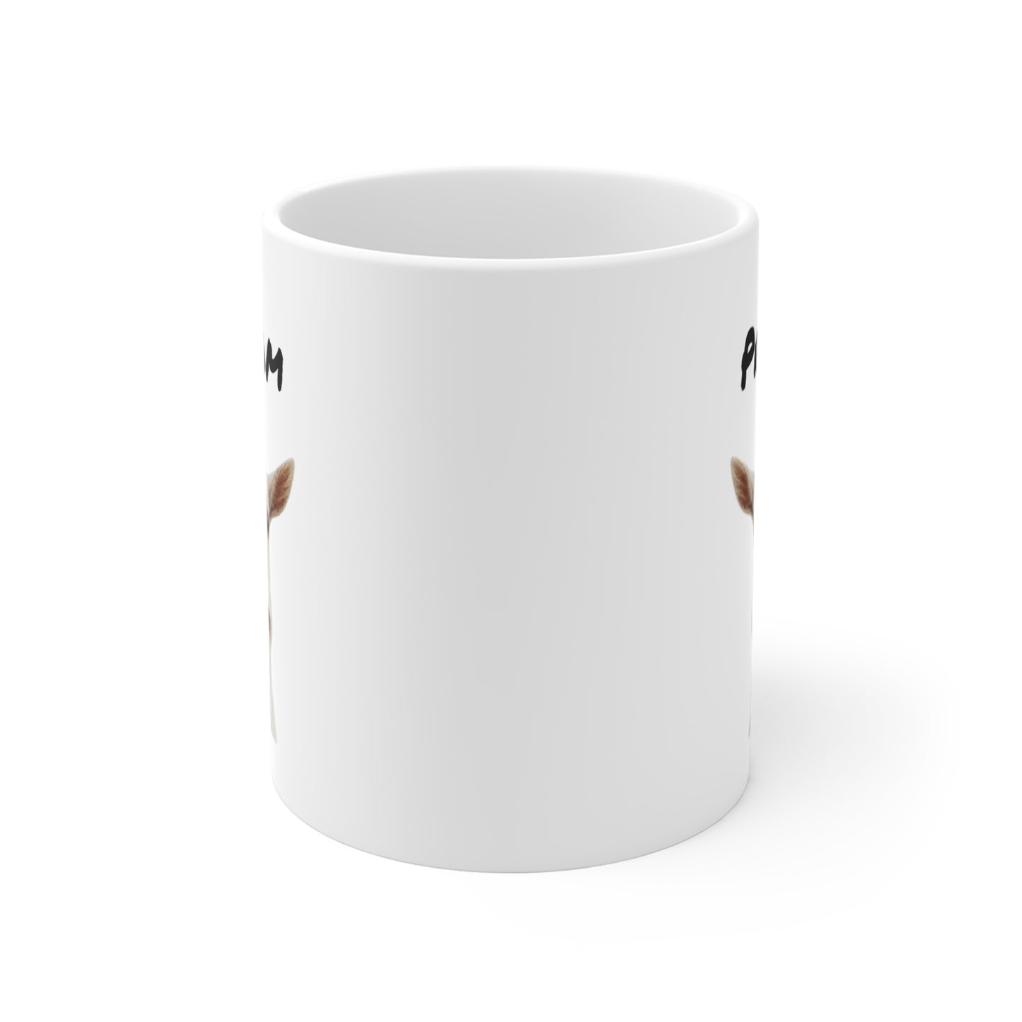 Mug Personnalisable Chèvre Drôle avec Appareil Dentaire – Tasse avec Prénom ou Texte – Cadeau Original Humour Homme Femme 325 ml