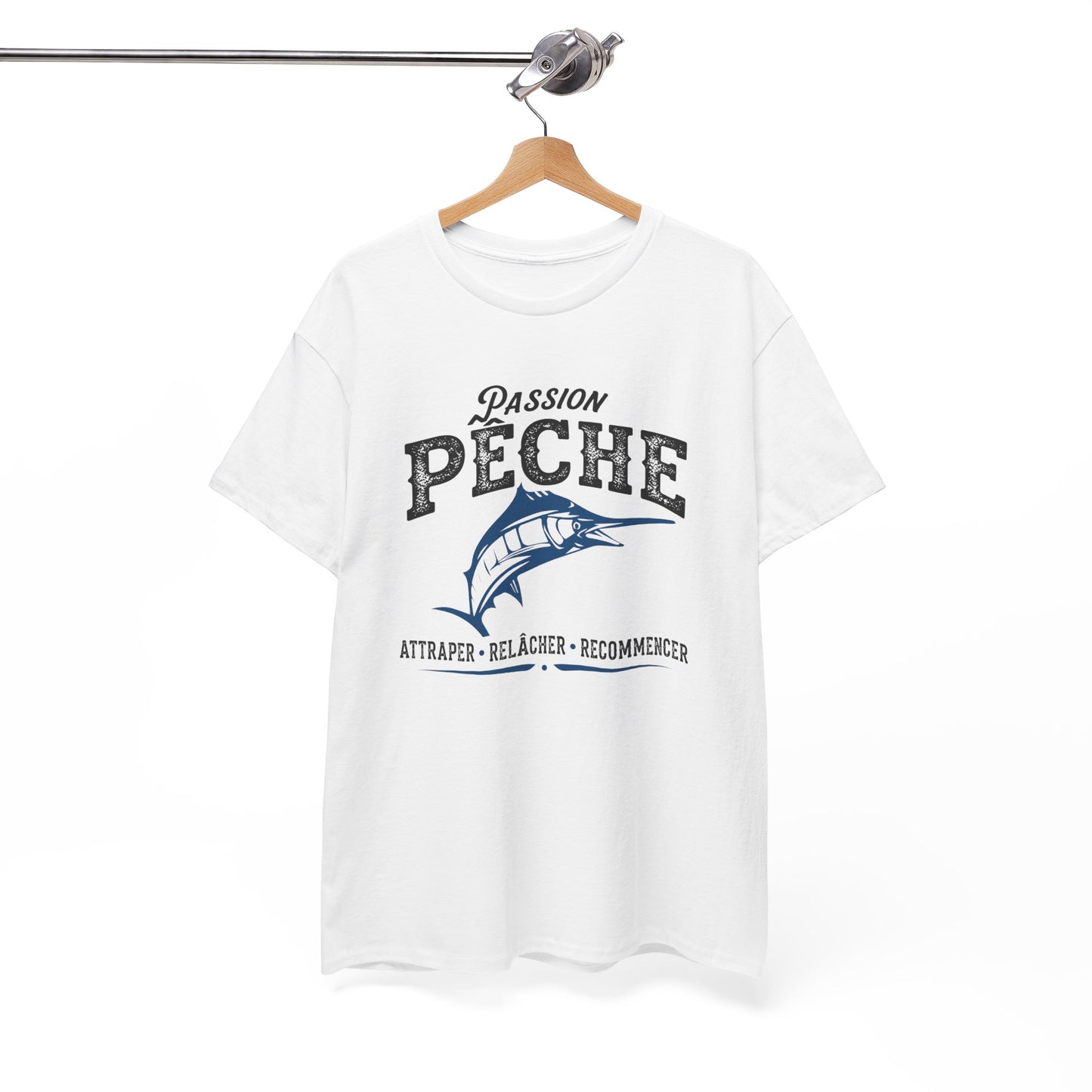 T-Shirt Pêche Homme et Femme – Cadeau Pêcheur Passionné – Poisson Pêche Sportive – Idée Cadeau Pêche Anniversaire Noël
