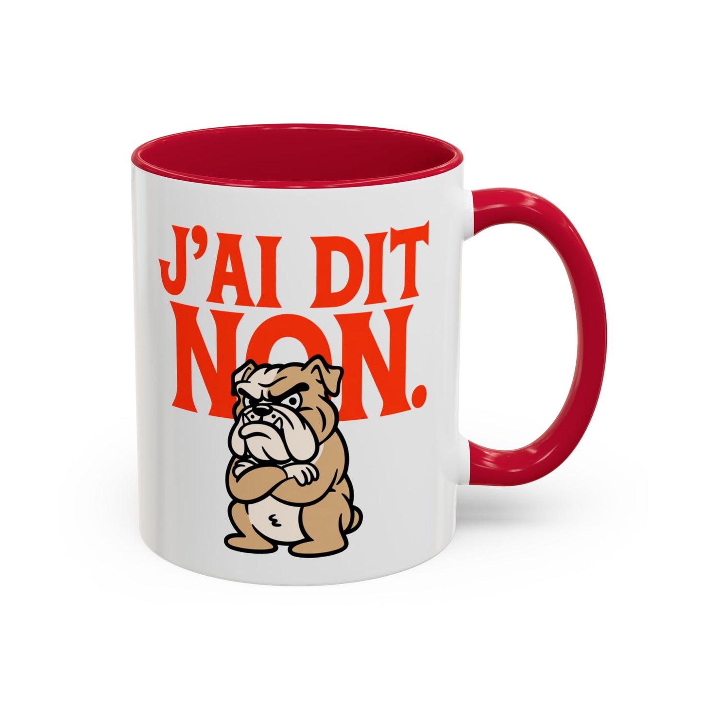 Mug Drôle J’ai Dit Non – Tasse Humoristique Bulldog Boudeur – Cadeau Humour Bureau Café 325ml