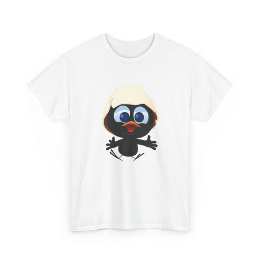 T-Shirt Calimero – Design Poussin Mignon avec Coquille – Tee-Shirt Cartoon Nostalgie Adulte
