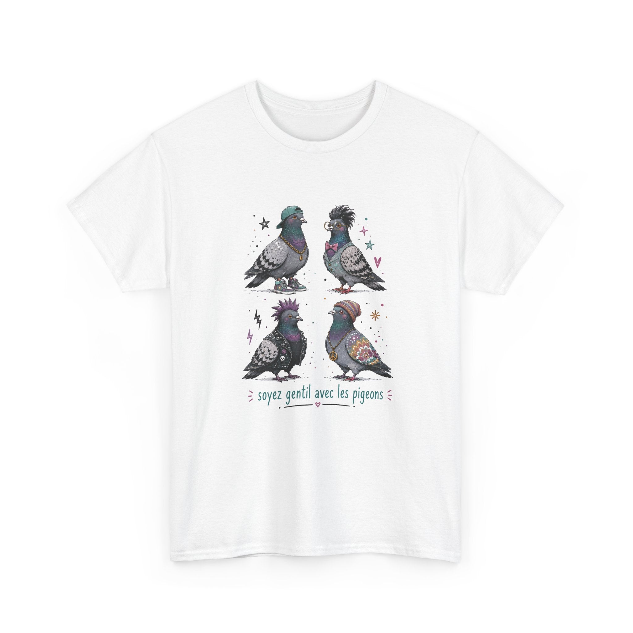 Tee Shirt Homme et Femme Pigeon Humour Oiseau Urbain Streetwear Original Idée Cadeau Amusante