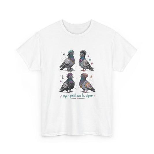 Tee Shirt Homme et Femme Pigeon Humour Oiseau Urbain Streetwear Original Idée Cadeau Amusante