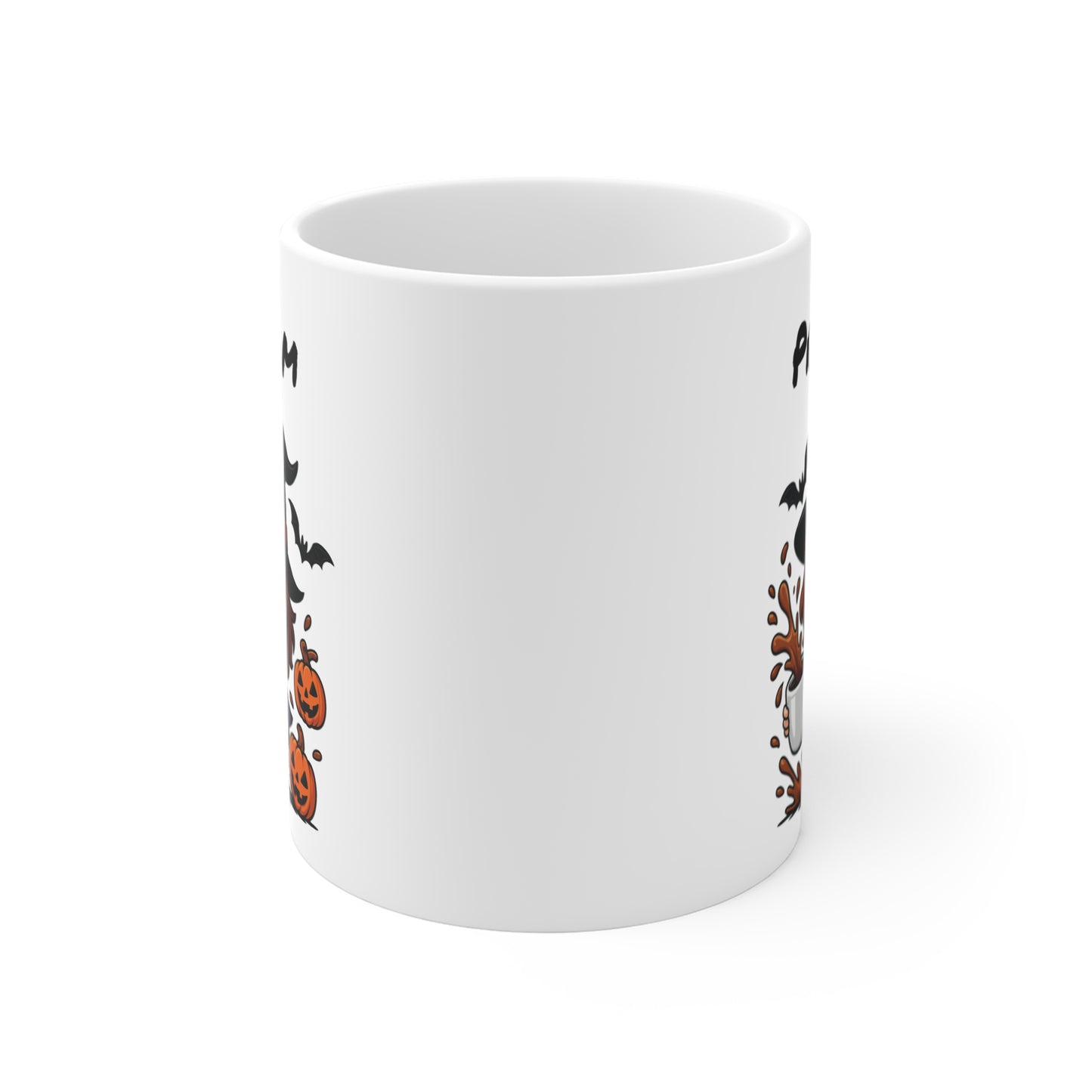Tasse Personnalisable Sorcière Halloween – Mug Prénom Citrouilles Mignon 325ml – Cadeau Original Café