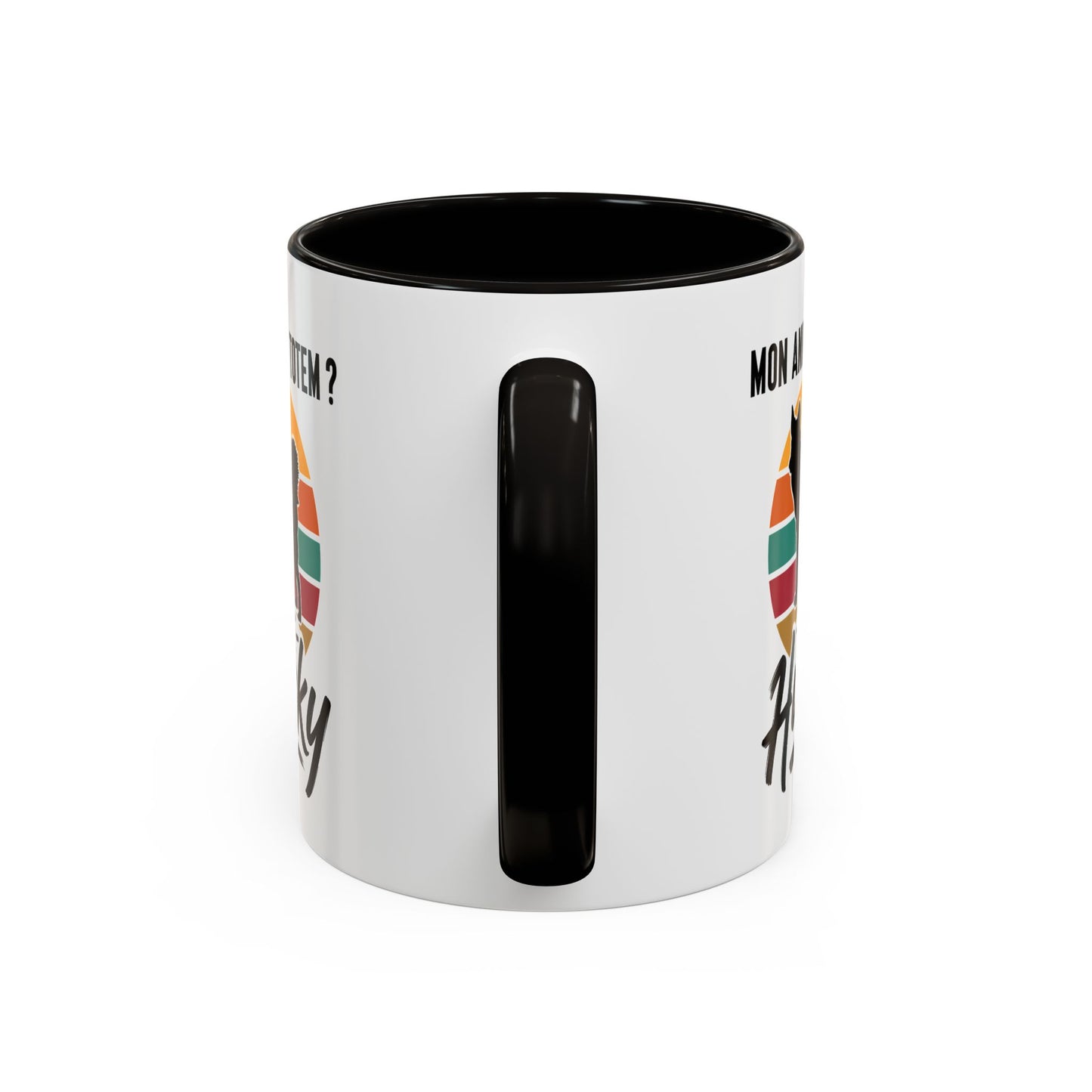 Mug Husky Homme et Femme – Tasse Chien pour Maître et Maîtresse – Cadeau Amoureux du Husky – Idée Cadeau Propriétaire et Passionné de Chiens – 325 ml Noir Bleu Rouge