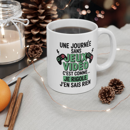 Tasse Humour Jeux Vidéo – Mug Gamer Citation Drôle – Cadeau Geek Manette Retro 325ml